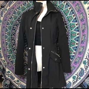 NWOT Guess Black Utility Trench Black Jacket 54163